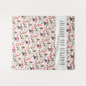 Elegante Waterverf Roze Groene Aangepaste Trouw Wandkleed (Voorkant (horizontaal))