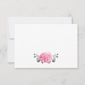 Elegante Waterverf Roze Hydrangea QR code Bruiloft RSVP Kaartje (Achterkant)