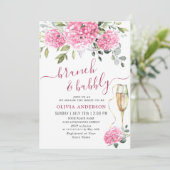 Elegante Waterverf Roze Hydrangea VRIJGEZELLENFEES Kaart (Staand voorkant)