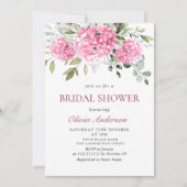 Elegante Waterverf Roze Hydrangea VRIJGEZELLENFEES Kaart (Voorkant)