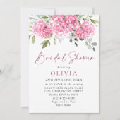 Elegante Waterverf Roze Hydrangea VRIJGEZELLENFEES Kaart (Voorkant)