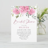 Elegante Waterverf Roze Hydrangea VRIJGEZELLENFEES Kaart (Staand voorkant)