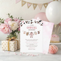Elegante Waterverf Roze Kleine Cowgirl Baby Show