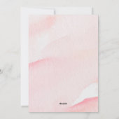 Elegante Waterverf Roze Lint Bow Meisje Baby Showe Feestdagenkaart (Achterkant)