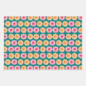 Elegante Waterverf Roze & Oranje Dahlia Flower Inpakpapier Vel (Voorkant 2)