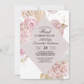 Elegante waterverf roze & paarse bloemenframe kaart (Voorkant)