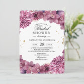 Elegante waterverf roze & paarse orchideeën & vijg kaart (Staand voorkant)