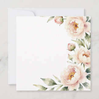 Elegante waterverf roze pioen bloemige achtergrond