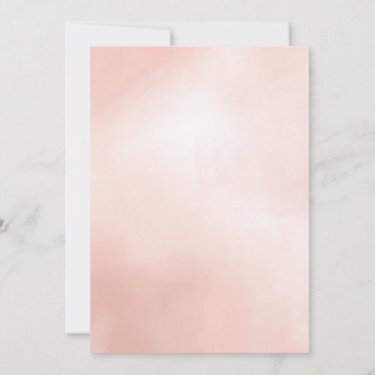 elegante waterverf roze pony behalve de datum save the date (Achterkant)