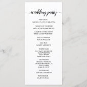 Elegante Waterverf Roze Rose Bouquet bruiloft Programmakaart (Achterkant)