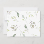 Elegante Waterverf Roze Rose bruiloft receptie Kaart (Achterkant)