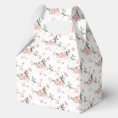 Elegante Waterverf Roze Rose Meisje 1e Verjaardag Bedankdoosjes (Achterkant)