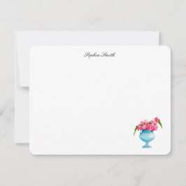 Elegante waterverf Roze Rozen Bloemendesign Bedankkaart