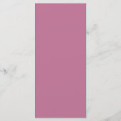 Elegante Waterverf Roze Rozen Boeket Bruiloft Menu (Achterkant)