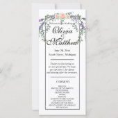 Elegante waterverf roze rozen lavendel groen (Voorkant)