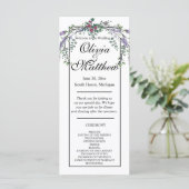 Elegante waterverf roze rozen lavendel groen (Staand voorkant)