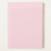 Elegante Waterverf Roze Rozen Naam Planner (Achterkant)