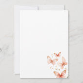 Elegante Waterverf Roze Vlinder Baby shower Kaart (Achterkant)