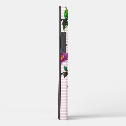 Elegante waterverf roze waterverf monogram Case-Mate iPhone case (Achterkant / Rechts)