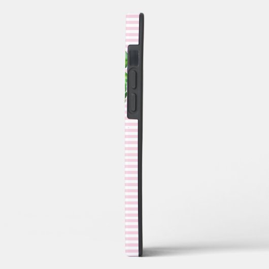 Elegante waterverf roze waterverf monogram Case-Mate iPhone case (Achterkant / Links)