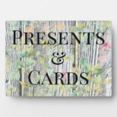 Elegante waterverf roze wilde bloemen barnwood fotoplaat (voorkant)