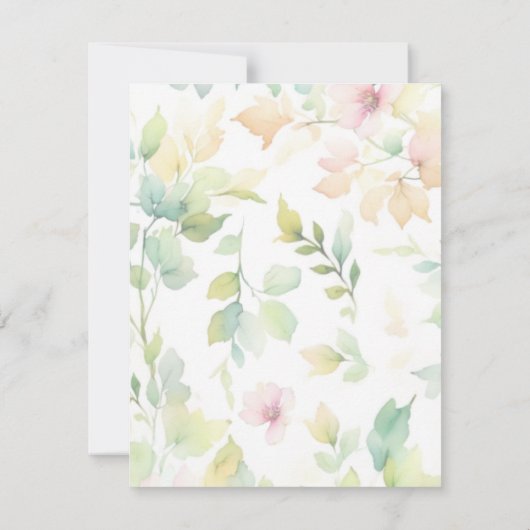 Elegante waterverf roze wilde bloemen barnwood save the date (Achterkant)