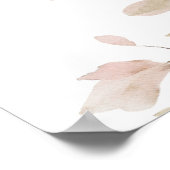 Elegante Waterverf Rozen bruiloft welkom teken Poster (Hoek)