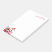 Elegante Waterverf Rozen Handschrift Tekst Floral Post-it® Notes (Schuin)