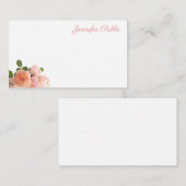 Elegante Waterverf Rozen pastel kleuren Sjabloon (Voorkant / Achterkant)