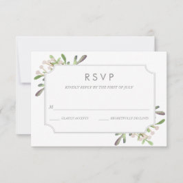 Elegante waterverf RSVP-kaart RSVP Kaartje