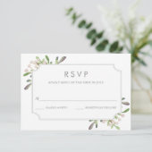 Elegante waterverf RSVP-kaart RSVP Kaartje (Staand voorkant)