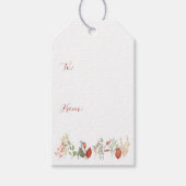 Elegante Waterverf rustieke bloem Cadeaulabel (Voorkant)