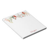 Elegante Waterverf rustieke bloem Notitieblok (Schuin)