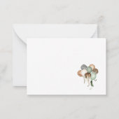 Elegante Waterverf Safari Wild One Flat Note Kaart Notitiekaartje (Achterkant)