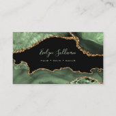 Elegante waterverf Sage Groene Agaat Visitekaartje (Voorkant)