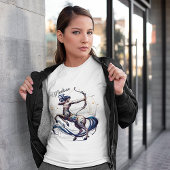 Elegante Waterverf Sagittarius Zodiac Custom T-shirt