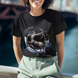 Elegante Waterverf Sagittarius Zodiac Custom T-shirt