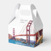 Elegante Waterverf San Francisco Trouw Bedankdoosjes (Achterkant)