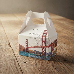 Elegante Waterverf San Francisco Trouw Bedankdoosjes