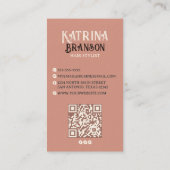 Elegante Waterverf  Schaar & Bloemen Visitekaartje (Achterkant)