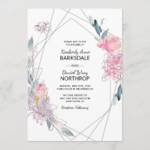 Elegante Waterverf schets geometrische bruiloft