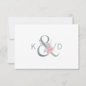 Elegante Waterverf Schets Geometrische Bruiloft RS RSVP Kaartje (Achterkant)