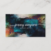 Elegante waterverf schoonheid script kalligrafie visitekaartje (Voorkant)