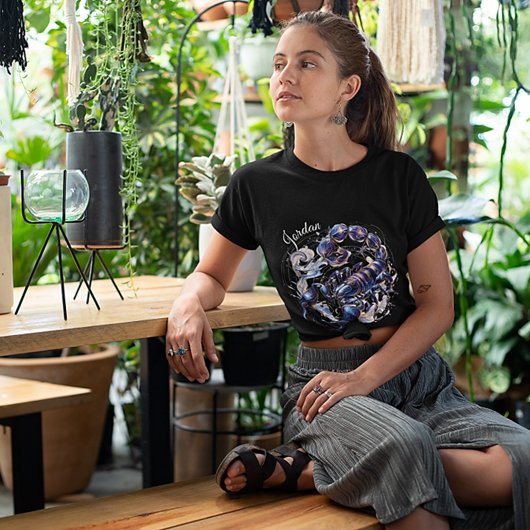 Elegante Waterverf Schorpioen Zodiac Custom T-shirt