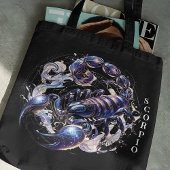 Elegante Waterverf Schorpioen Zodiac Zwart Tote Bag