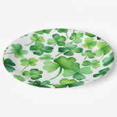 Elegante Waterverf Shamrocks Papieren Bordje (Gekanteld)