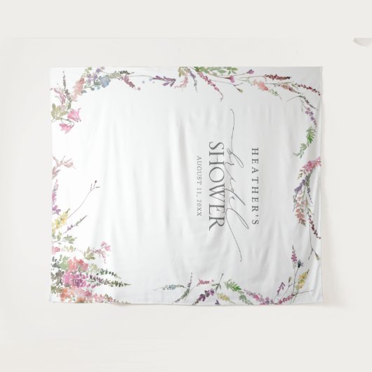 Elegante Waterverf Shower Bloemen Fotohokje Wandkleed (Voorkant (horizontaal))