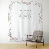 Elegante Waterverf Shower Bloemen Fotohokje Wandkleed (In situ)