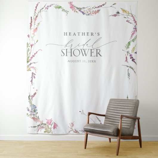 Elegante Waterverf Shower Bloemen Fotohokje Wandkleed (In situ)