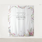 Elegante Waterverf Shower Bloemen Fotohokje Wandkleed (Voorkant)